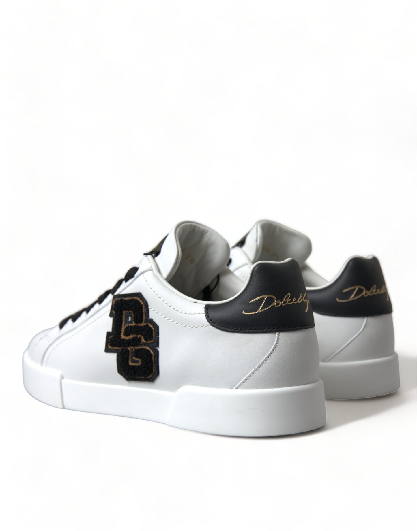 Elegant Low Top White Leather Sneakers