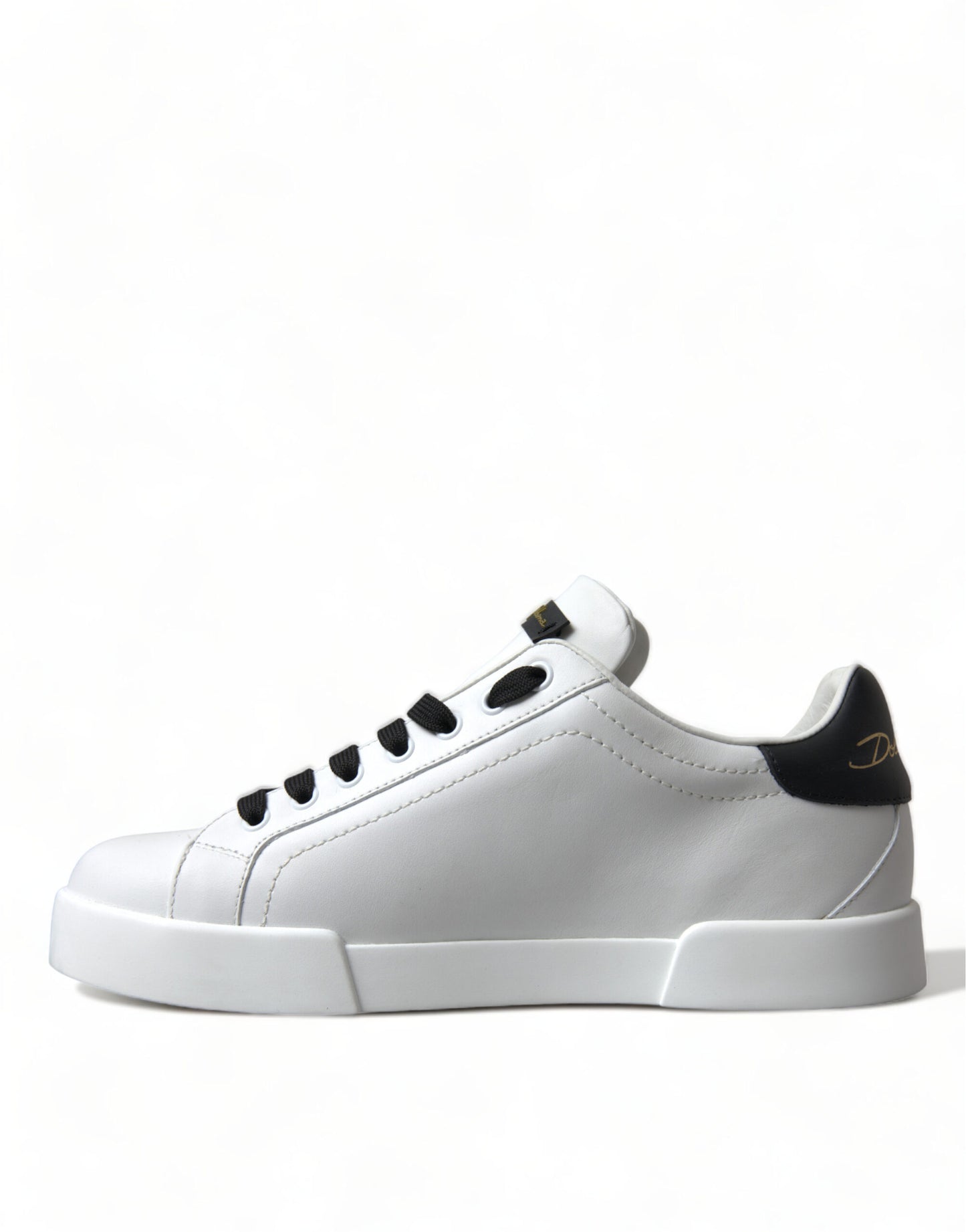 Elegant Low Top White Leather Sneakers