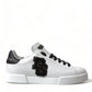 Elegant Low Top White Leather Sneakers