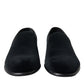Elegant Velvet Black Loafers for Men