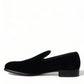 Elegant Velvet Black Loafers for Men