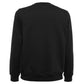 Sleek Unisex Black Cotton Crewneck Sweatshirt