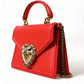 Elegant Red Leather Devotion Envelope Bag
