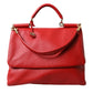 Elegant Deerskin Medium Shoulder Bag in Red