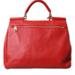 Elegant Deerskin Medium Shoulder Bag in Red
