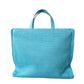 Elegant Turquoise Gold-Accent Tote Bag