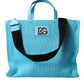 Elegant Turquoise Gold-Accent Tote Bag