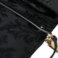 Elegant Gold-Black Baroque Fabric Crossbody Bag