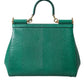 Elegant Green Leather Miss Sicily Satchel