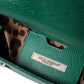 Elegant Green Leather Miss Sicily Satchel