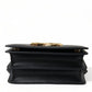 Elegant Black Leather Belt Bag with Gold Accents