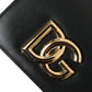 Elegant Black Leather Belt Bag with Gold Accents