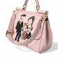 Chic Pink Sicily Leather Shoulder Bag