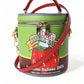 Vibrant Leather Top Handle Bag with Gold Accents