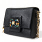 Embellished Lizard Leather Crossbody Bag