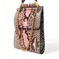 Exquisite Pink Exotic Leather Crossbody Bag