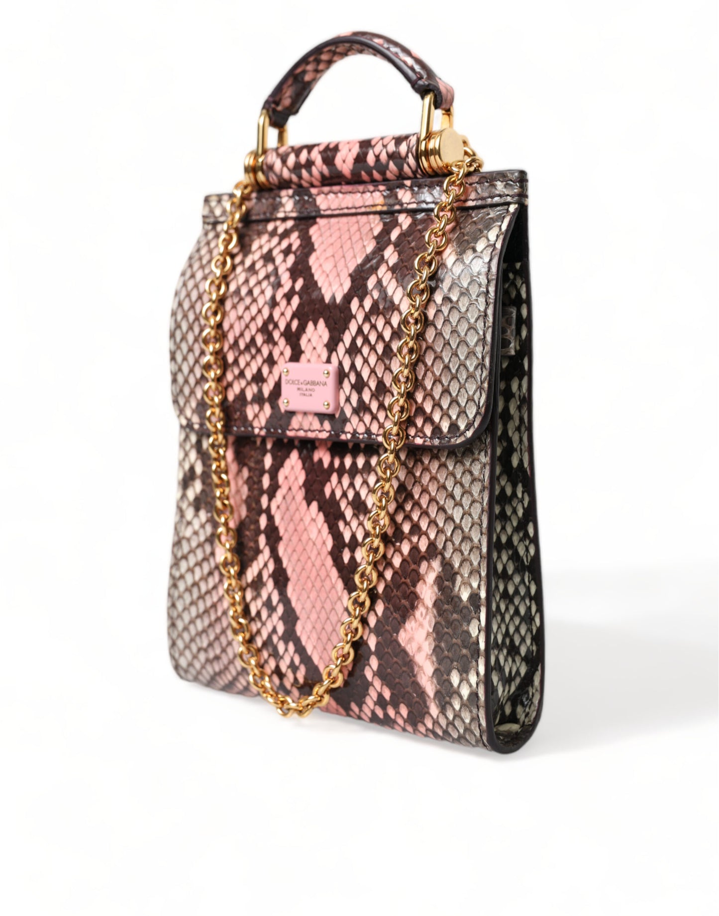 Exquisite Pink Exotic Leather Crossbody Bag