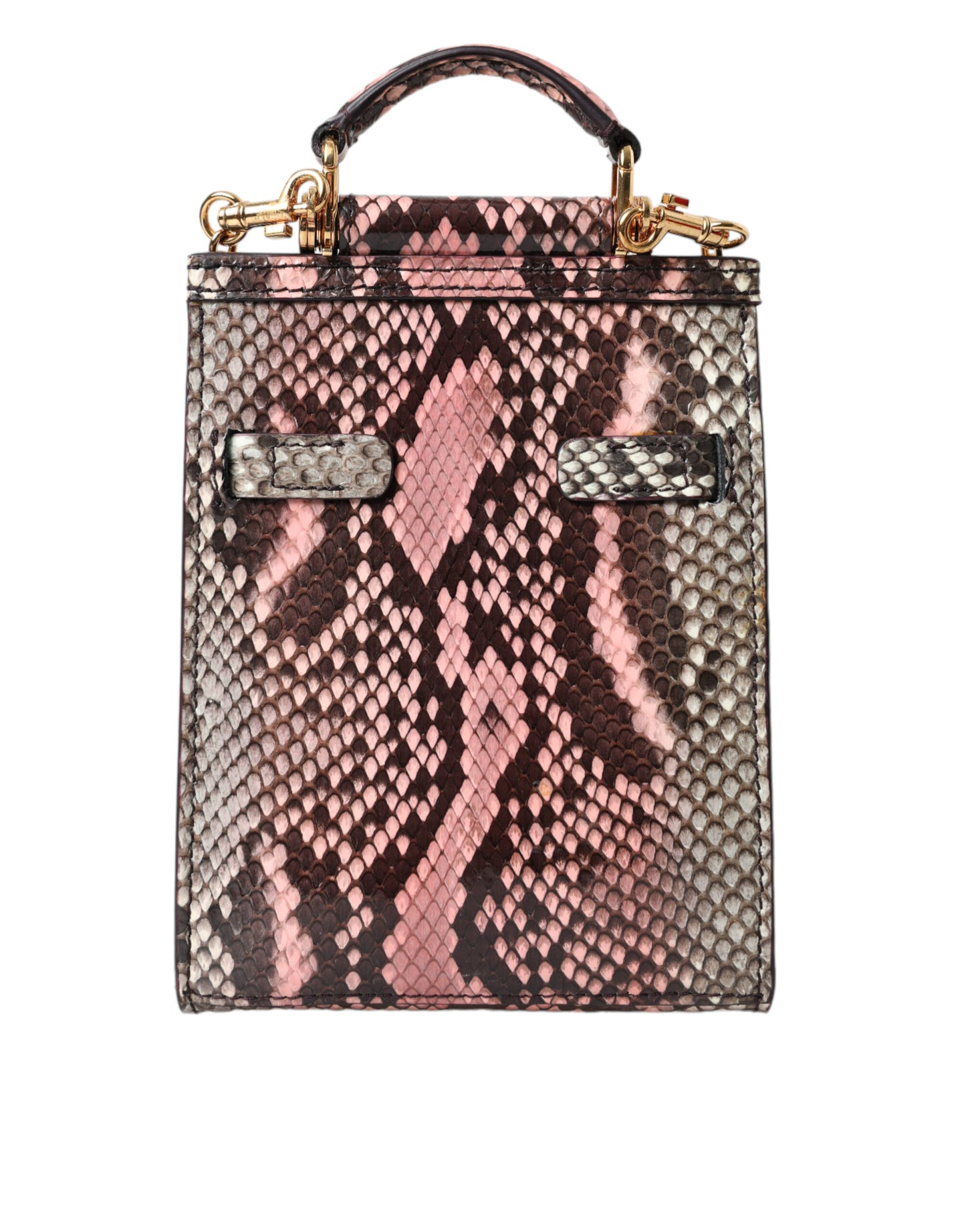 Exquisite Pink Exotic Leather Crossbody Bag