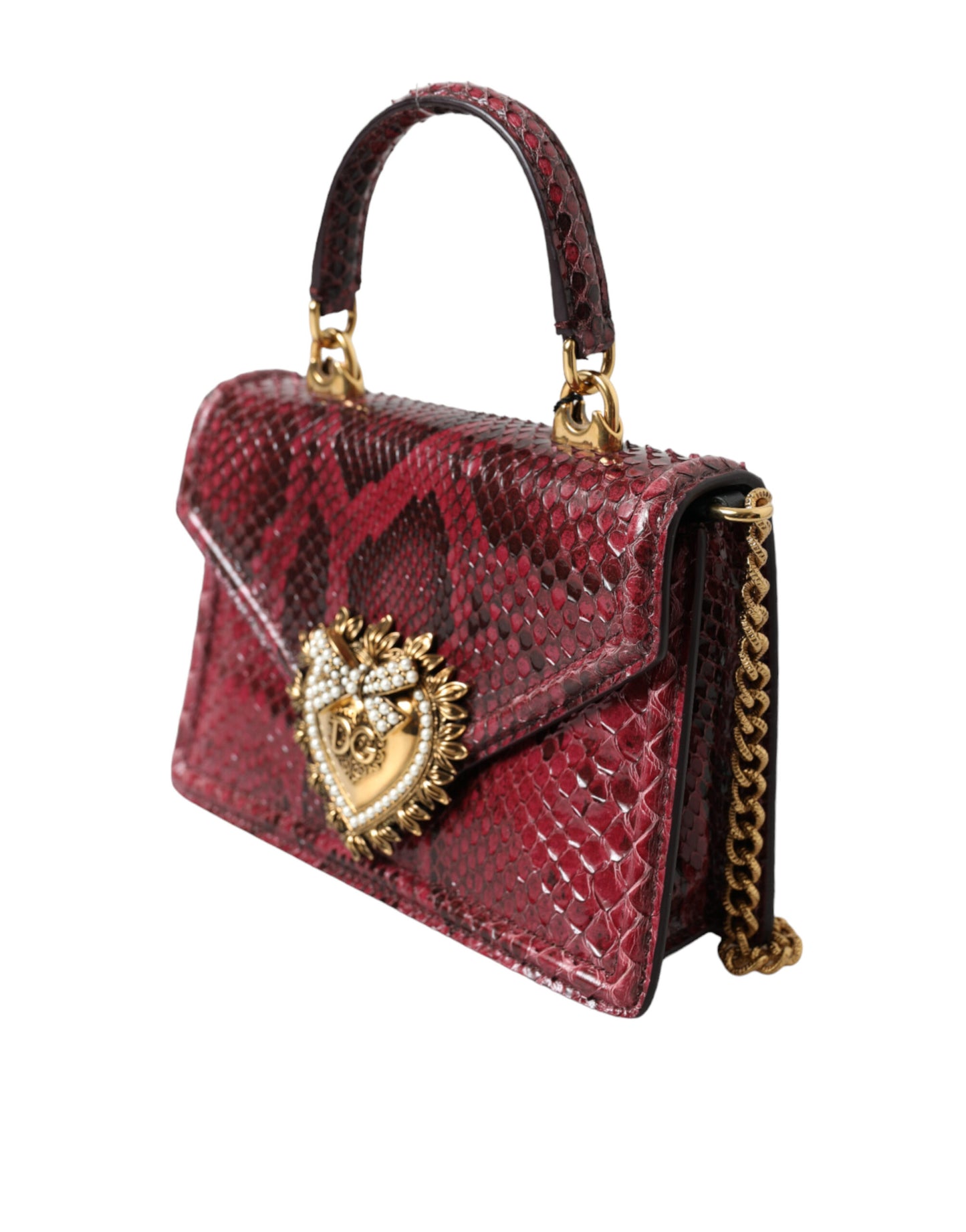Bordeaux Exotic Leather Devotion Shoulder Bag