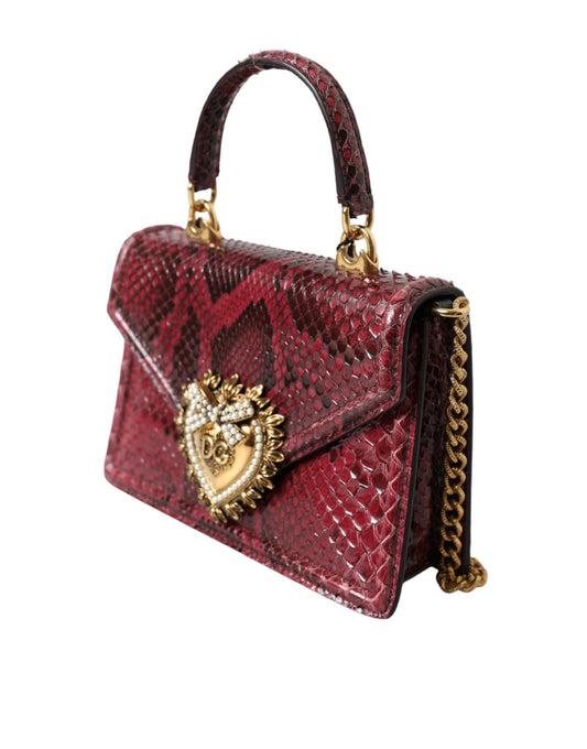 Bordeaux Exotic Leather Devotion Shoulder Bag