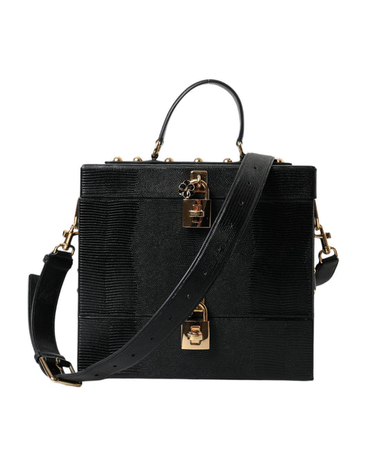 Elegant Embossed Leather Box Bag