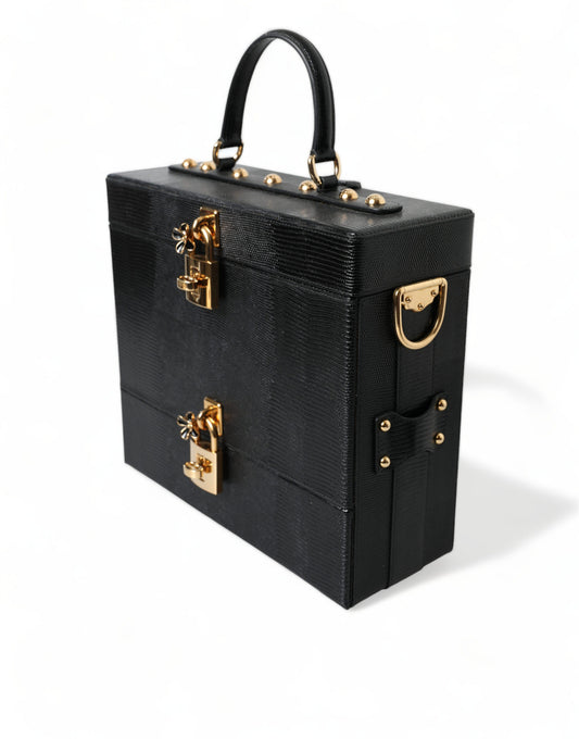 Elegant Embossed Leather Box Bag