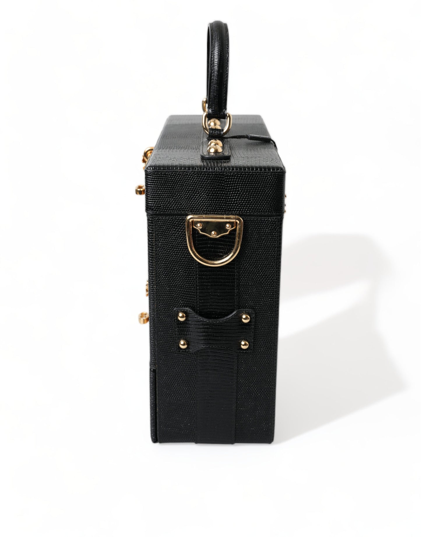 Elegant Embossed Leather Box Bag