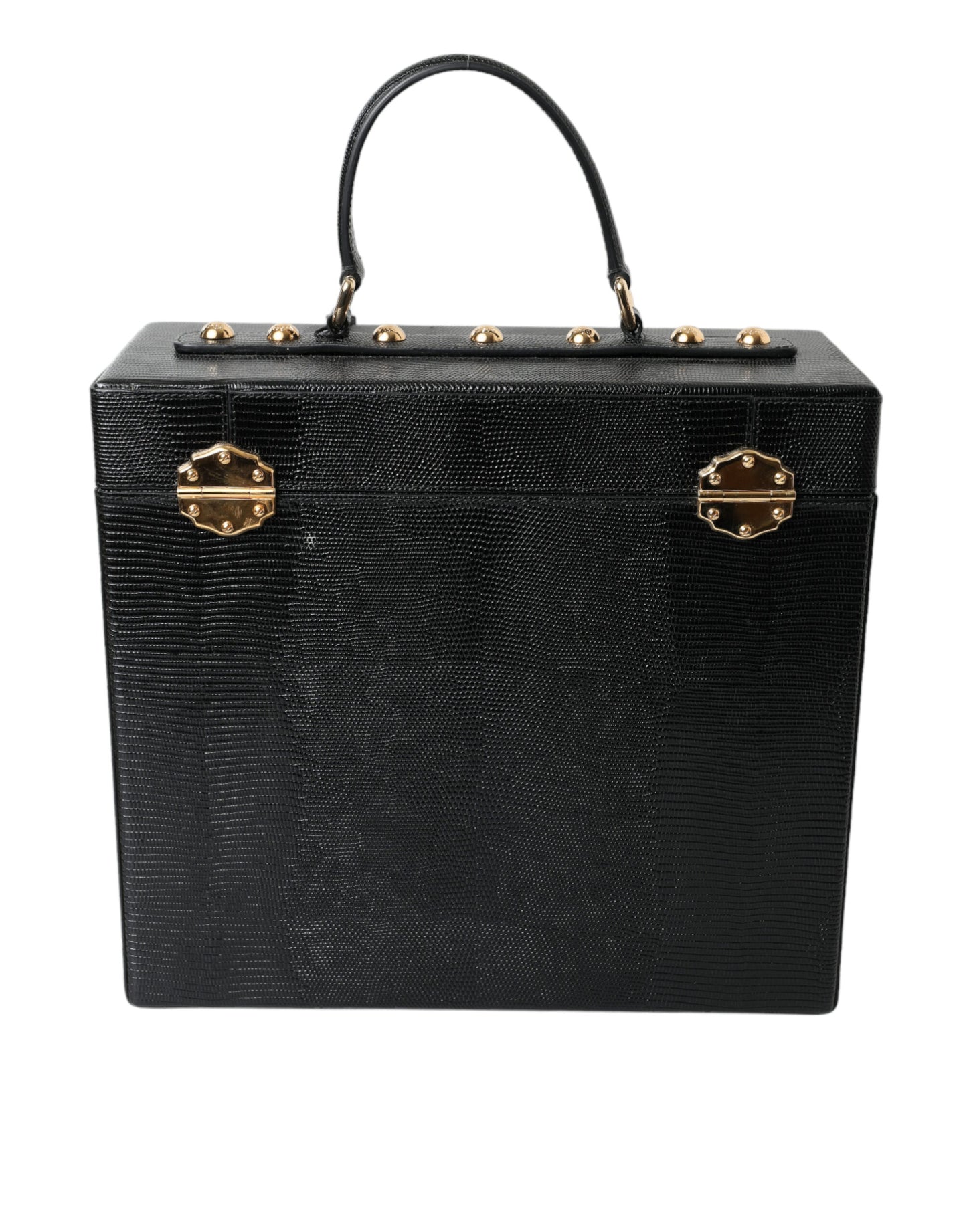 Elegant Embossed Leather Box Bag
