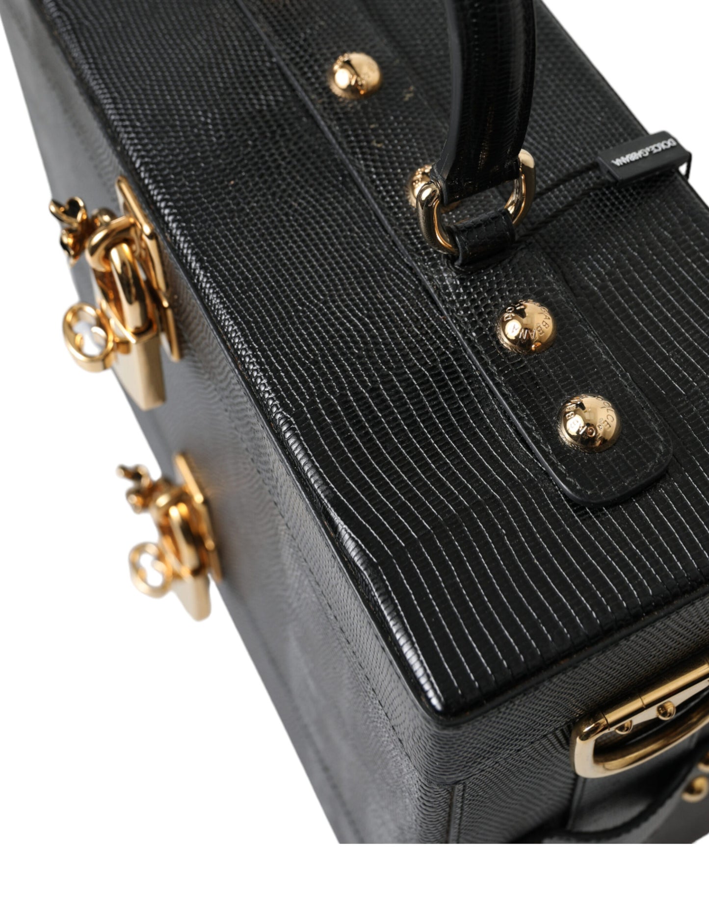 Elegant Embossed Leather Box Bag