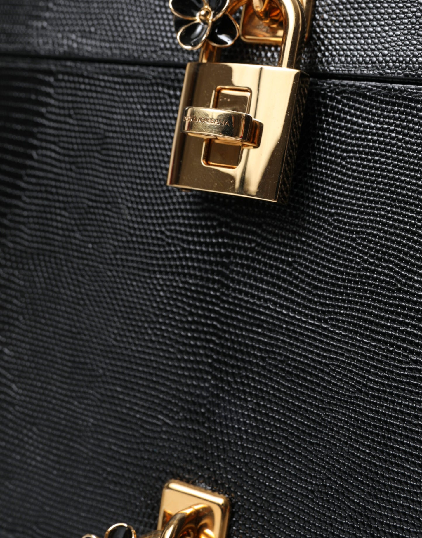 Elegant Embossed Leather Box Bag