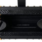 Elegant Black Leather Box Clutch with Gold Details
