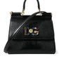 Elegant Black Leather Satchel