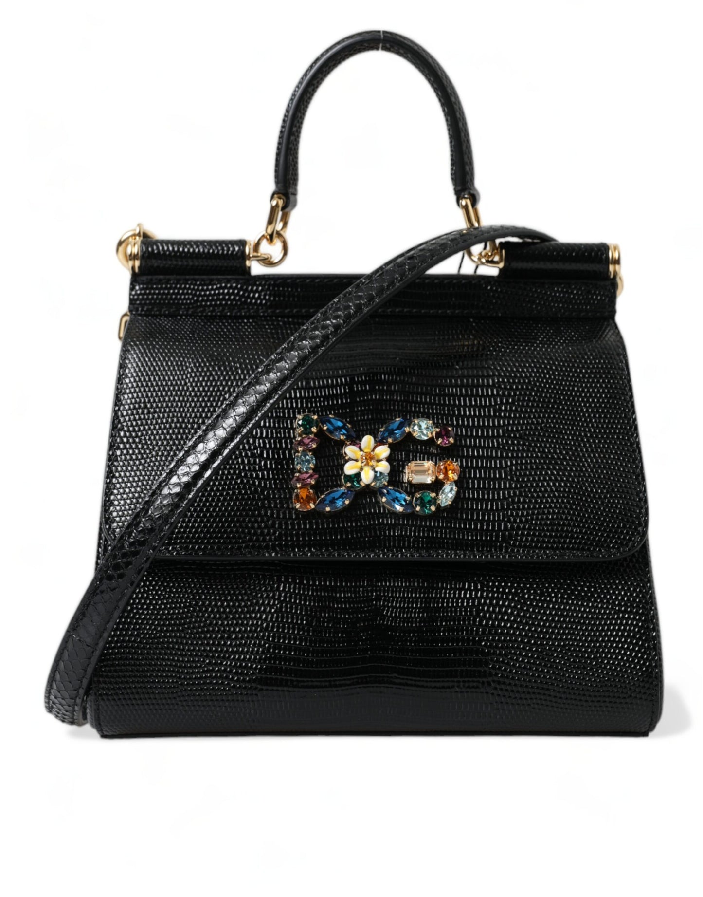Elegant Black Leather Satchel