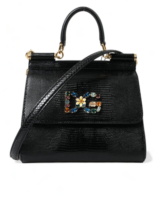 Elegant Black Leather Satchel