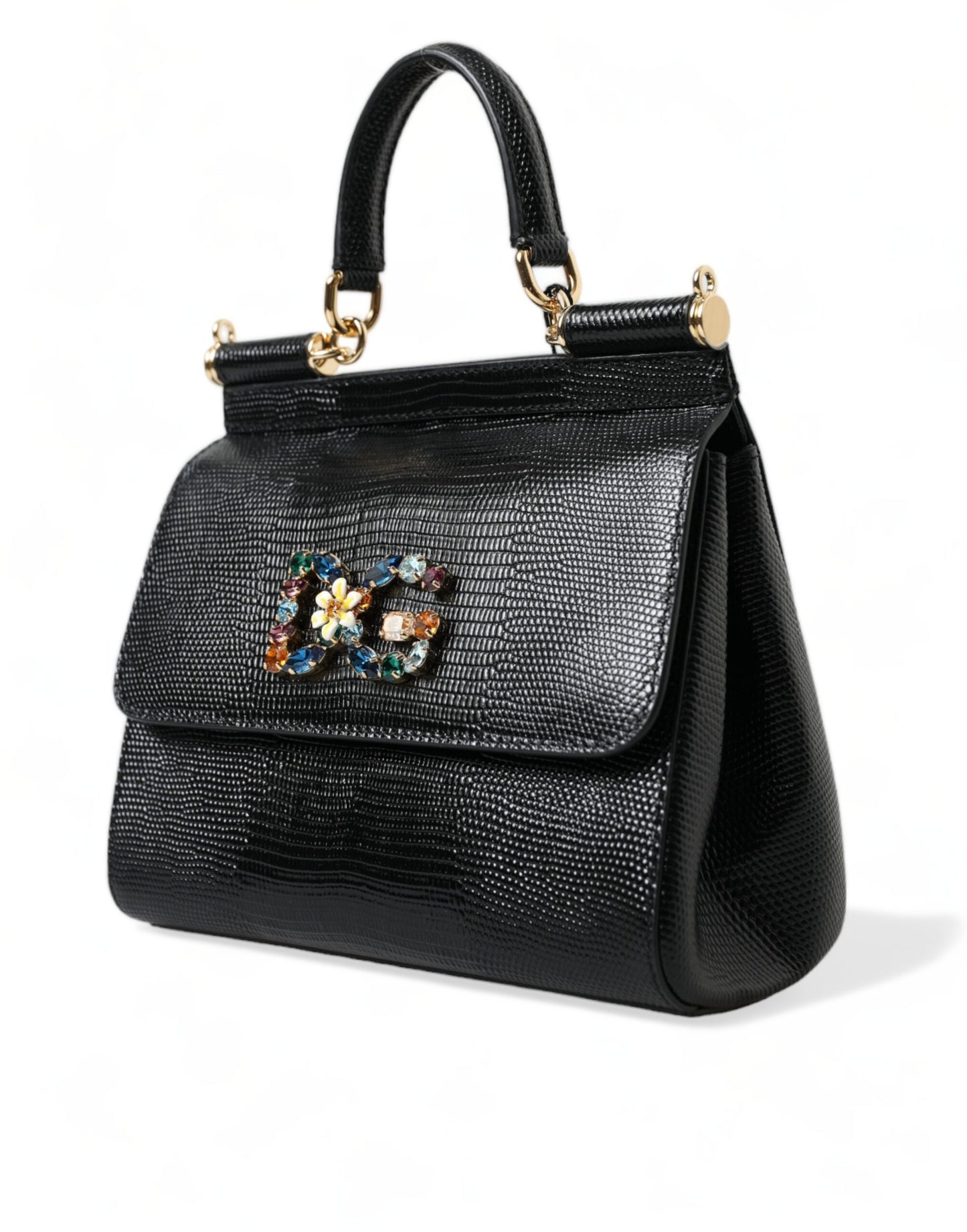 Elegant Black Leather Satchel