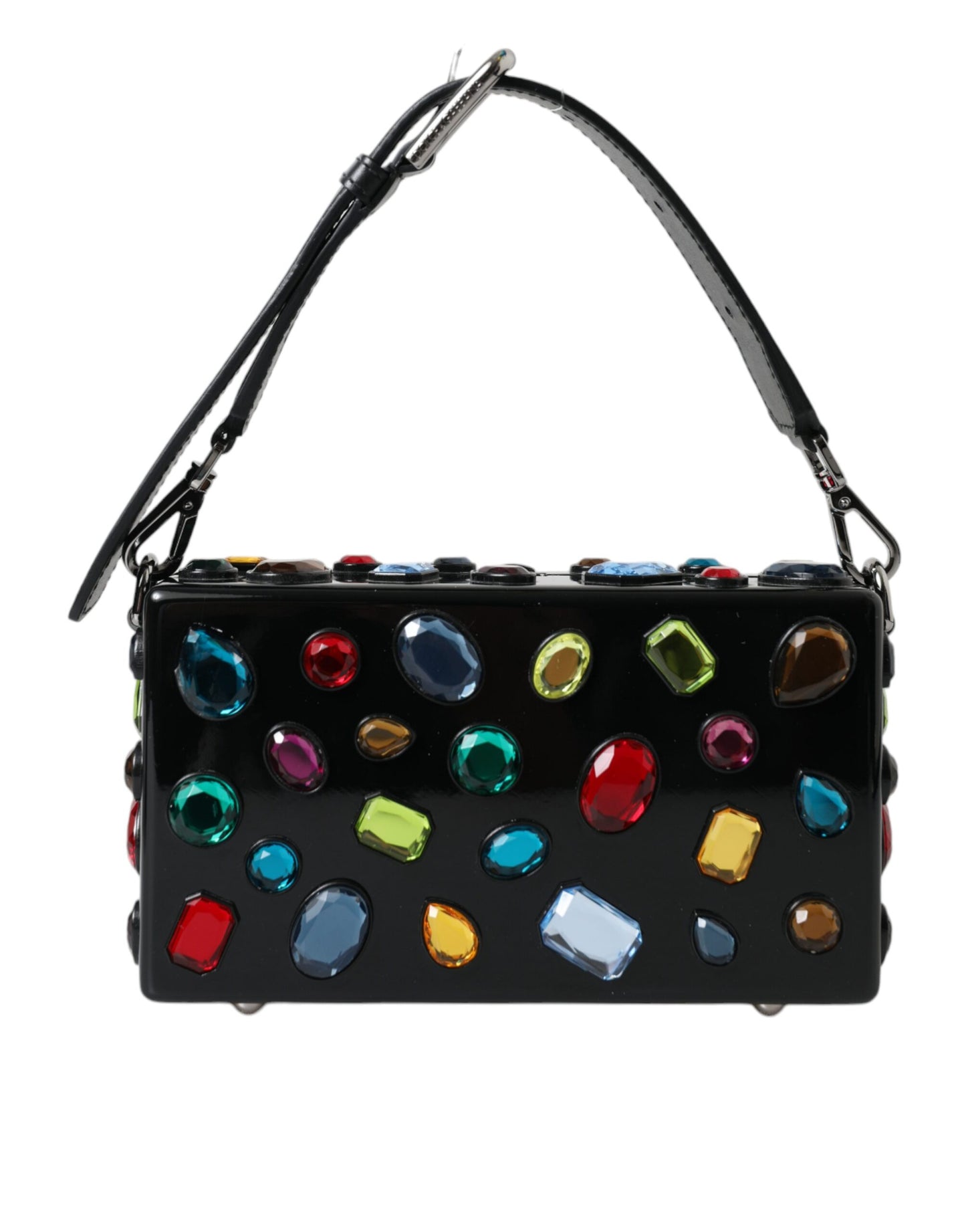 Elegant Black Jewel Shoulder Bag