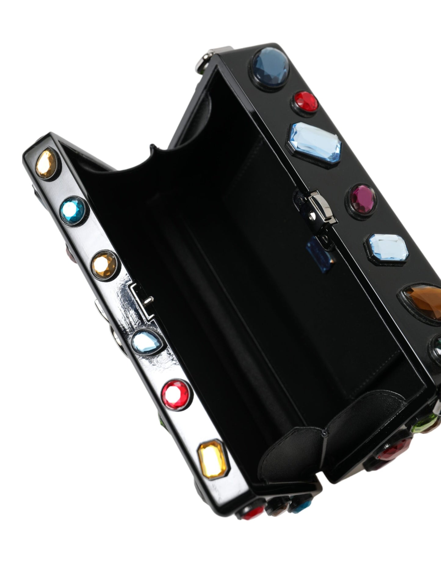 Elegant Black Jewel Shoulder Bag