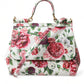 Elegant Floral Sicily Leather Shoulder Bag