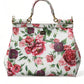 Elegant Floral Sicily Leather Shoulder Bag