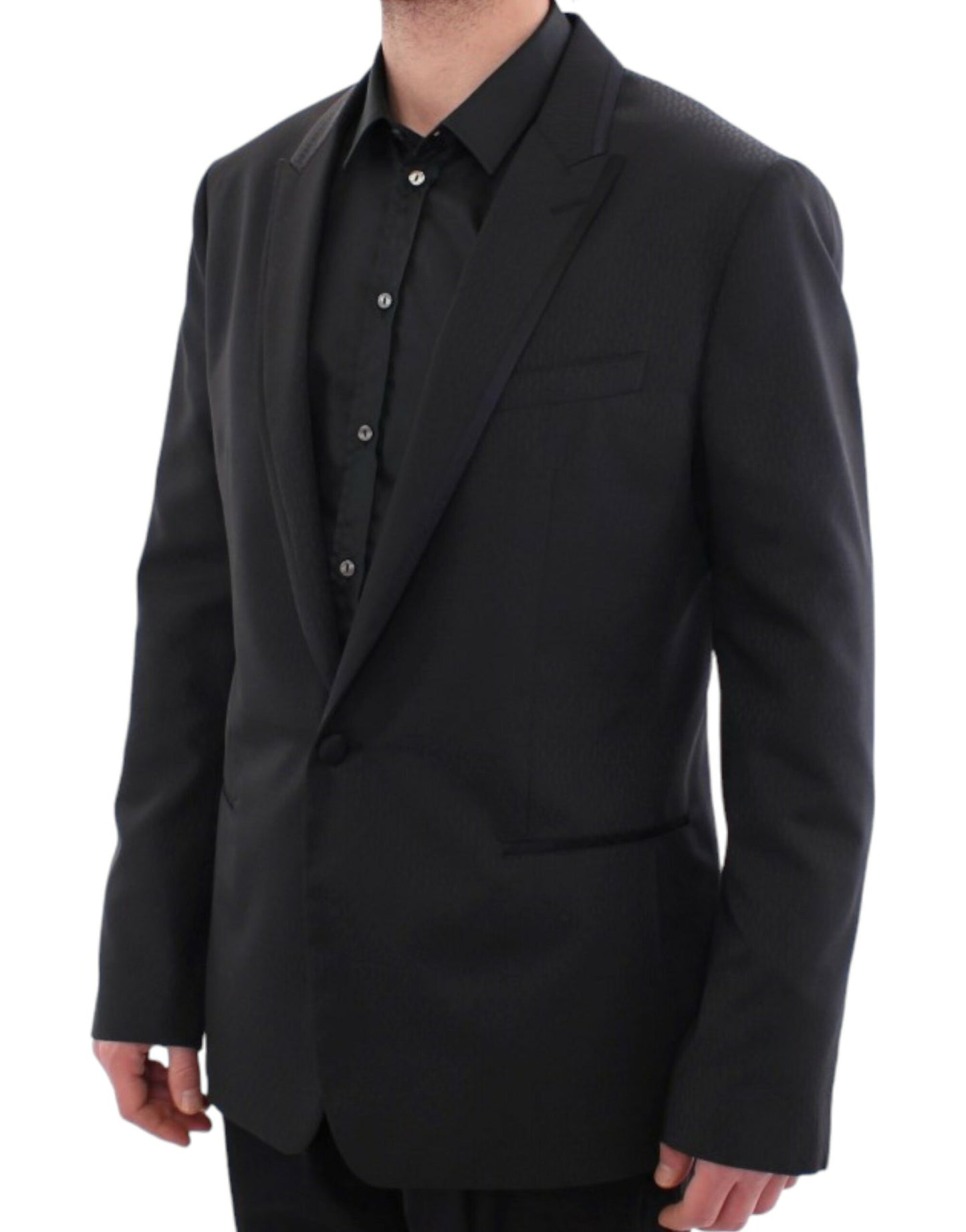 Elegant Black Martini Slim Blazer Jacket