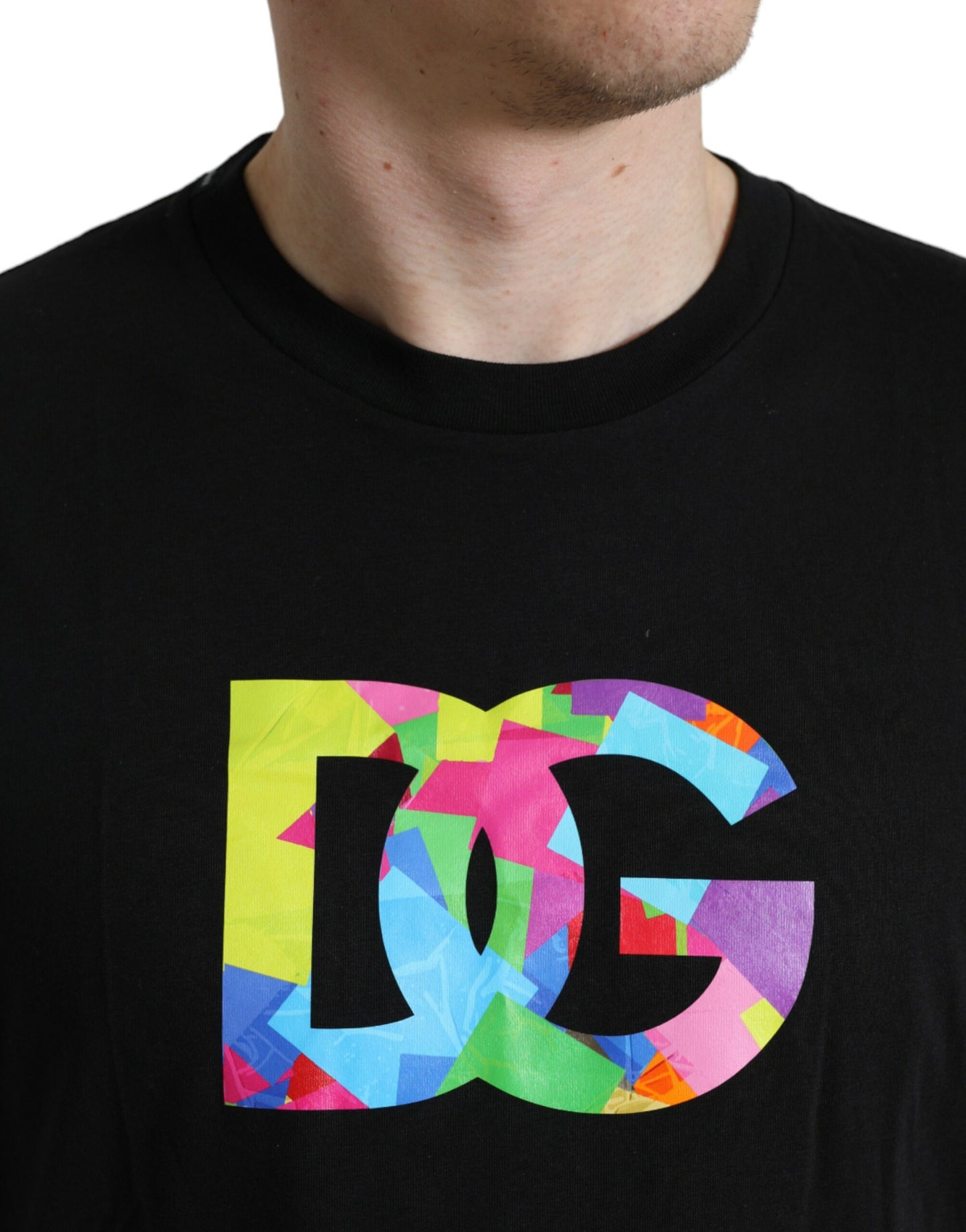 Elegant Black Cotton T-Shirt with Logo