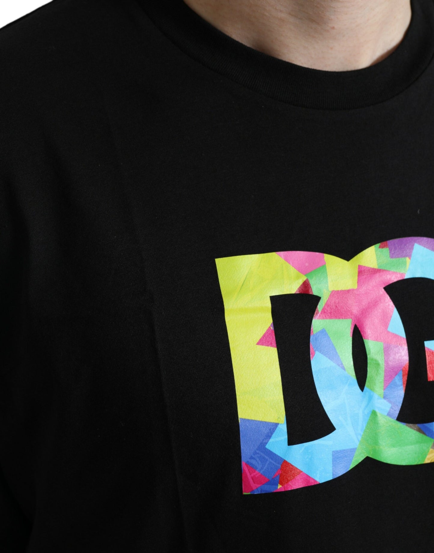 Elegant Black Cotton T-Shirt with Logo