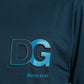 Elegant Blue Cotton Logo Tee