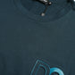 Elegant Blue Cotton Logo Tee
