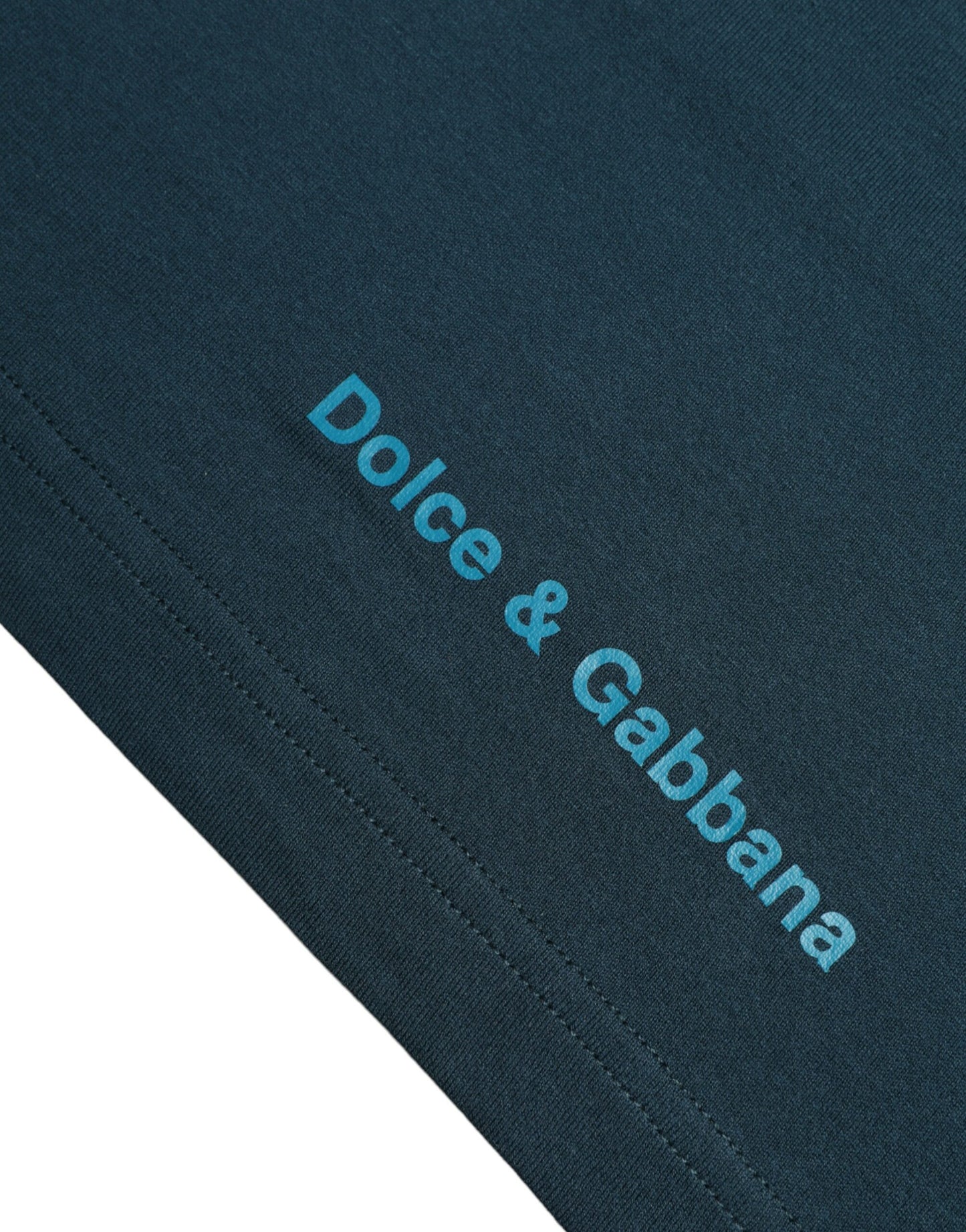 Elegant Blue Cotton Logo Tee