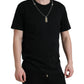 Sleek Cotton Round Neck T-Shirt with Chain Detail