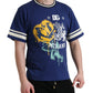 Cobalt Blue Cotton Crew Neck T-Shirt