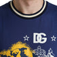 Cobalt Blue Cotton Crew Neck T-Shirt
