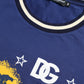 Cobalt Blue Cotton Crew Neck T-Shirt