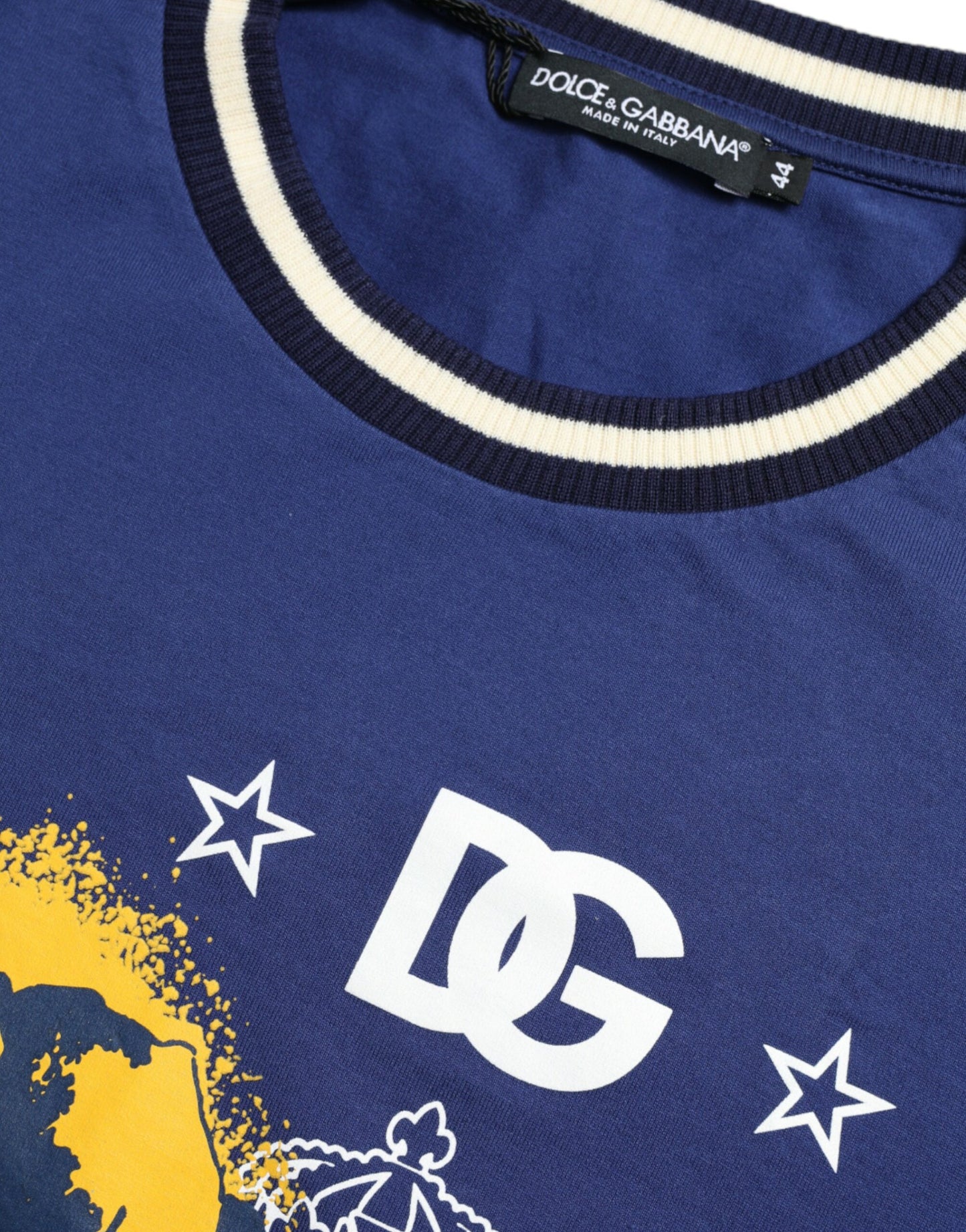 Cobalt Blue Cotton Crew Neck T-Shirt